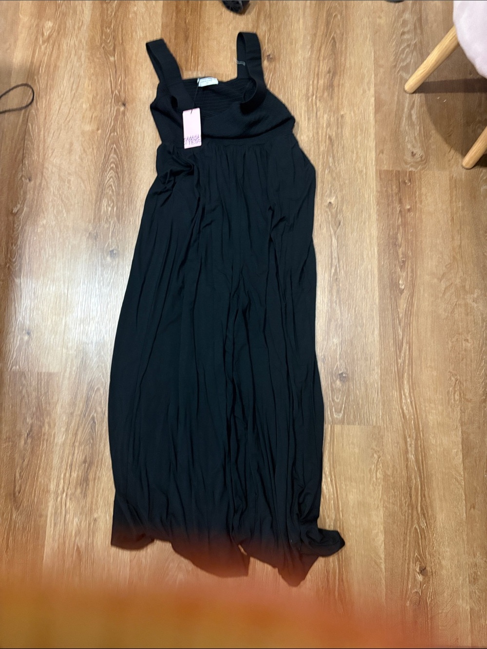 Smash + Tess Black Maxi Dress with Wide Straps